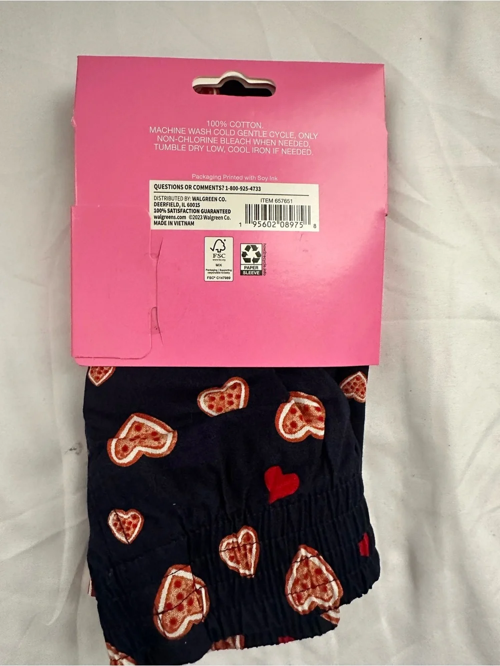Love In The Air Pizza Heart Boxers Mens Size M/L Valentines Day Navy Blue NIP